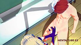 Boku No Hero Hentai - Takeyama Yuu Gives Handjob And Blowjob