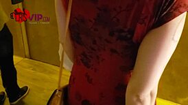 wife in hotel with cuckold and pregnant prostitute