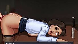 Beautiful Russian Petite Teen Katyusha Bends Over in Office for Huge Cock Creampie