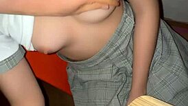 Mexican schoolgirl rides in classroom, students suck dick