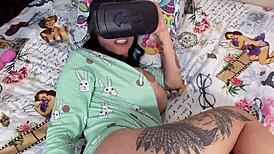 surprise my nephew watching vr porn and fuck him