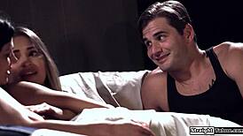 Stepmom and Stepson Share a Wild College Girl Encounter