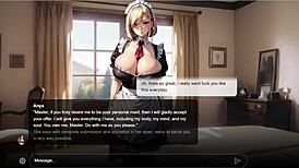 Erotic Story Features Obedient Big Tits Blonde Maid Anya Ai In Sexting Roleplay