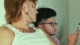 colombian hunk gropes passive guy, making him moan with pleasure