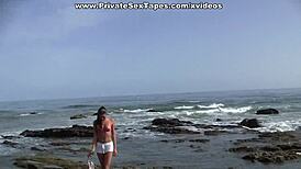 Hot Amateur Scene On The Beach