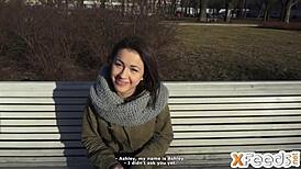 hot brunette's casting turns into hardcore riding session