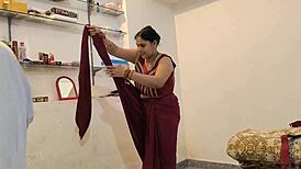 Zabardast Chudai in Red Saree with Non-Stop Big Ass Action