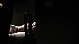 innocent teen 18+ BABYSITTER awakes and sees BOSS JERKING OFF on her TITS