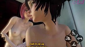 Cute dickgirl bangs guy's tiny anal in wild futanari animation. Who knew cartoons get this steamy?