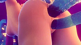 Mona Dominates Slime in Wild Hentai Action Scene