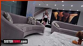 Punished sister sneaks in house.