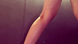 Public masturbation madness! Teen rides dildo for anal thrill outdoors!