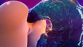 Mona Dominates Slime in Wild Hentai Action Scene