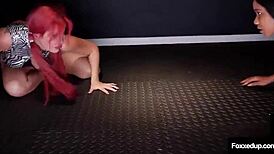 Jenna Foxx And Savana Styles Wrestle As Lesbians Kissing Pussy Interracial Natural Tits