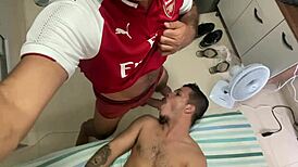 My Football Coach Daddy with 22cm Cock Fucked Me Hard in My Apartment