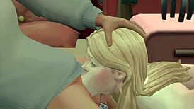 She Keeps Sucking with Intense Gooey Face Fuck Action