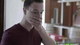 Stepbro devours Anya Krey’s young pussy, licking until she cums hard on his tongue.