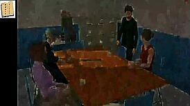 Wife and stepmother engage in erotic game