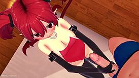 i watch etna disgaea take off her bikini to fuck in this hentai, it's so hot!