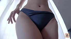 Hey, perfect babe trying on new bikinis for webcam show