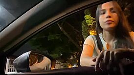 a stranger offers a blowjob in the car for money, and i swallow it all