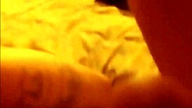 Tattooed guy fucks skinny girl's asshole close-up