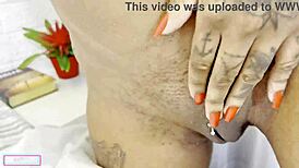 Oh yeah, that latina slut is squirting and taking it deep in her ass 😍