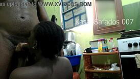 Intense Oral On Monster Cock In The Kitchen With Big Ass