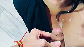 giving a hot blowjob to that big dick 😏