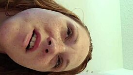 Curious about a steamy bathroom quickie with a busty wife?