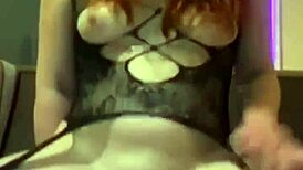 A cam girl rides a toy on webcam