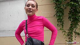 german scout picks tiny pawg sandra zee for street casting fuck