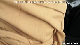 Czech Brunette Street Prostitute Fucked Hard in Car POV