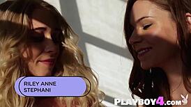 check out these milf lesbians posing naked with small tits