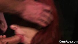 Naughty Hottie Gets Face Covered in Cumshot! Eats Every Last Drop!