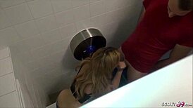 German teen, you caught fucking on school toilet?