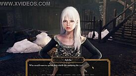 fucking hot in the castle tower with huge tits and curvy body in 3d cartoon cumshot