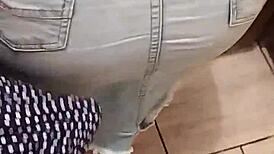 In skirtshouse, clara gets fucked while wearing her skirt and jeans in a casual homemade scene