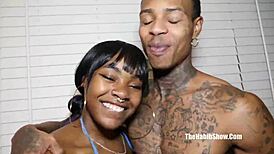 Blasian Star's First Gangbang