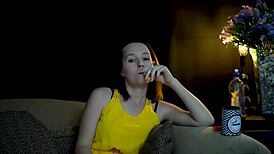 Watching you while sucking on a cigarette, so hot 🔥