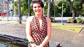 Tourist hooks up with sexy Clara Lady Snow in Brazil