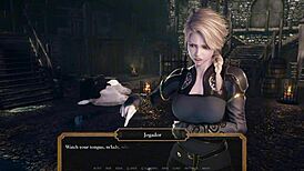 fucking hot in the castle tower with huge tits and curvy body in 3d cartoon cumshot