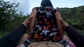 Sexo Al Aire Libre Con La Mejor Amiga De Mi Novia Usando Vestido Sexy!