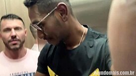 Gay couple wakes up for a swap, then invites the neighbor for interracial threesome.