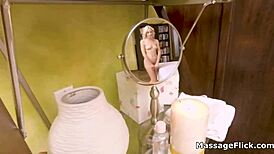 Filming As I Fuck This Hot Blonde During Massage
