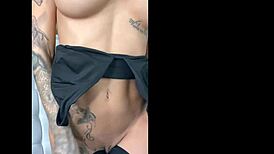 Hot Babe in Lingerie and Leather Compilation