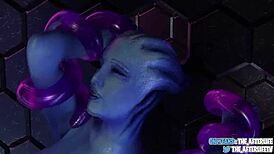 Liara takes creampie from stranger at gloryhole in 3d anime blender