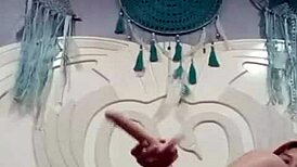 Dana barzagli, teen latina with big ass and small tits, masturbates alone in tattooed mexican style