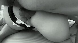 camera catches amateur milf cheating with dildo anal during period