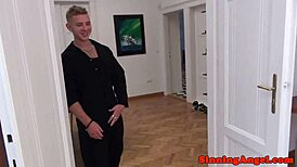 Glamorous Milf Sucks Cock After Stepdaughter Joins In